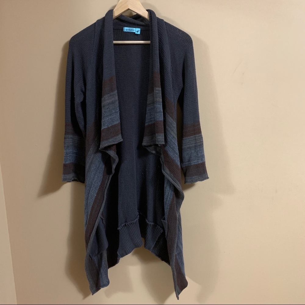 Goddis Open Front Waterfall Cardigan Sweater